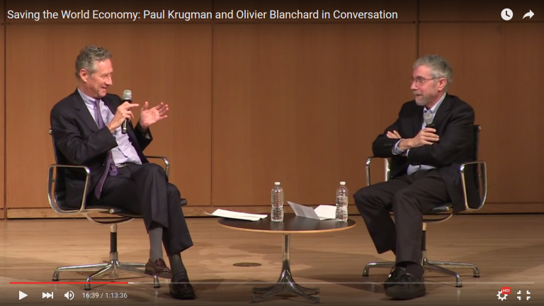 Krugman 與Blanchard 暢談宏觀經濟大勢