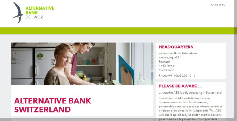 瑞士Alternative Bank Schweiz : 點解唔可以向客戶收負利率？