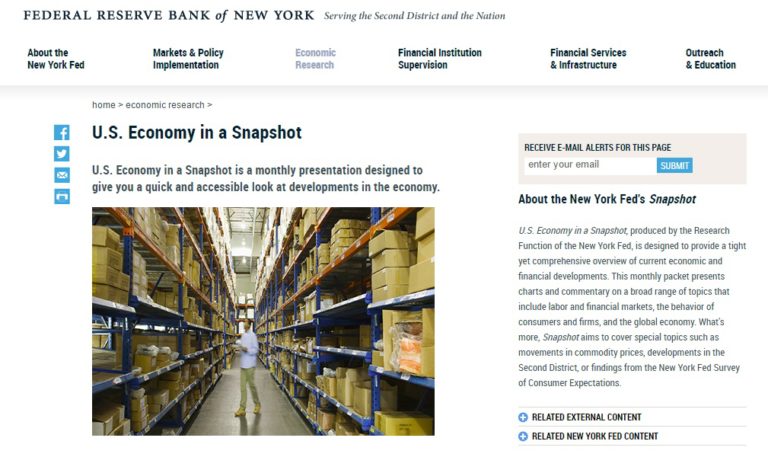 New York Fed的美國經濟 Snapshot 專欄