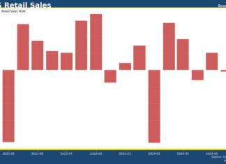 美國6月零售銷售: 按月無升跌